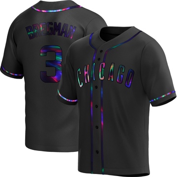Replica Alex Bregman Youth Chicago Cubs Black Holographic Alternate Jersey