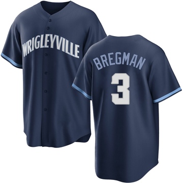 Replica Alex Bregman Youth Chicago Cubs Navy 2021 City Connect Jersey