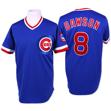 Replica Andre Dawson Men's Chicago Cubs Blue Throwback Jersey