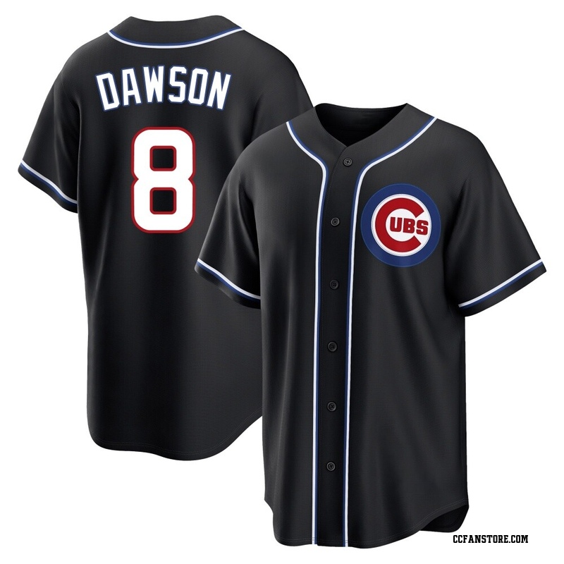 Replica Andre Dawson Youth Chicago Cubs Black Fashion Out Jersey