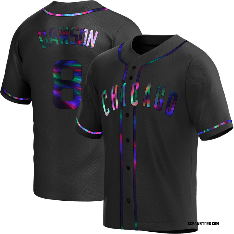 Replica Andre Dawson Youth Chicago Cubs Black Holographic Alternate Jersey