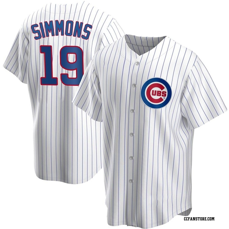 Replica Andrelton Simmons Men's Chicago Cubs White Home Jersey