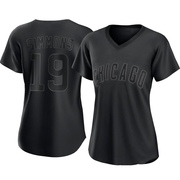 Replica Andrelton Simmons Women's Chicago Cubs Black Pitch Fashion Jersey