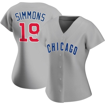 Replica Andrelton Simmons Women's Chicago Cubs Gray Road Jersey