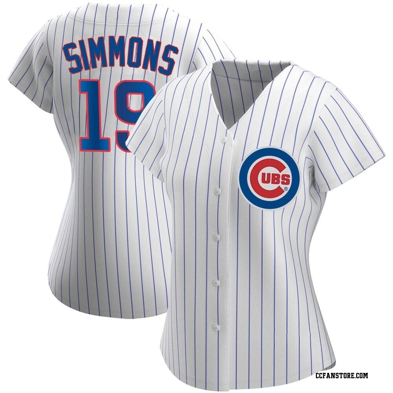 Replica Andrelton Simmons Women's Chicago Cubs White Home Jersey