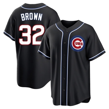 Replica Ben Brown Men's Chicago Cubs Black Fashion Out Jersey