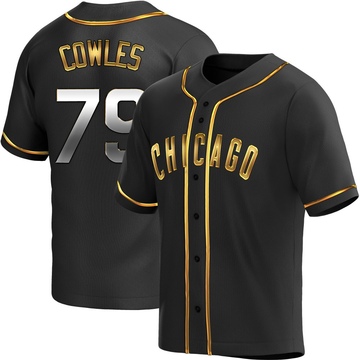 Replica Benjamin Cowles Youth Chicago Cubs Black Golden Alternate Jersey