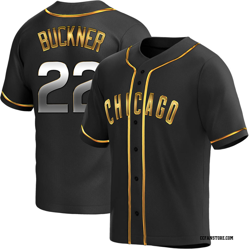Replica Bill Buckner Youth Chicago Cubs Black Golden Alternate Jersey