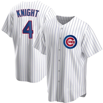 Replica Caleb Knight Men's Chicago Cubs White Home Jersey