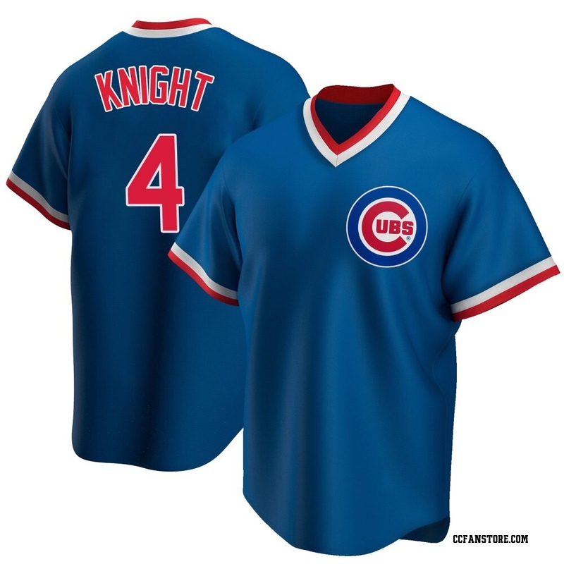 Replica Caleb Knight Youth Chicago Cubs Royal Road Cooperstown Collection Jersey