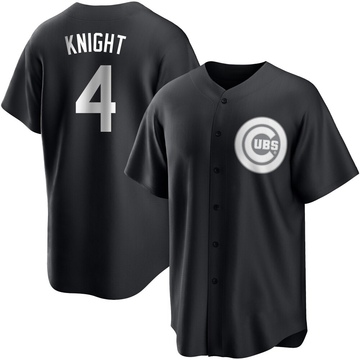 Replica Caleb Knight Youth Chicago Cubs White Black/ Jersey