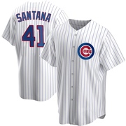 Replica Carlos Santana Men's Chicago Cubs White Home Jersey