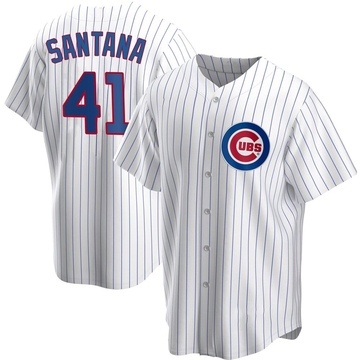 Replica Carlos Santana Men's Chicago Cubs White Home Jersey