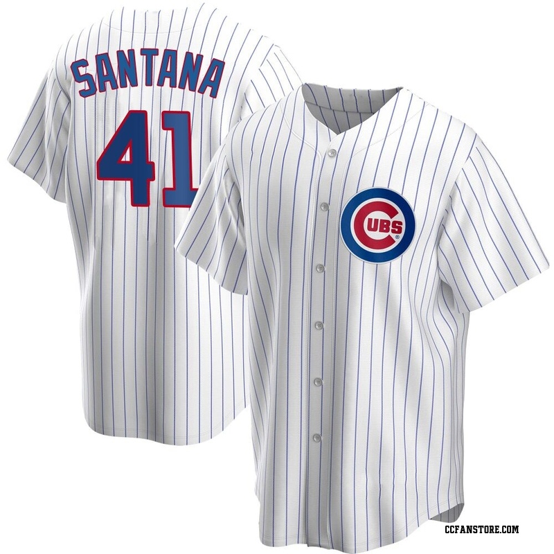 Replica Carlos Santana Men's Chicago Cubs White Home Jersey