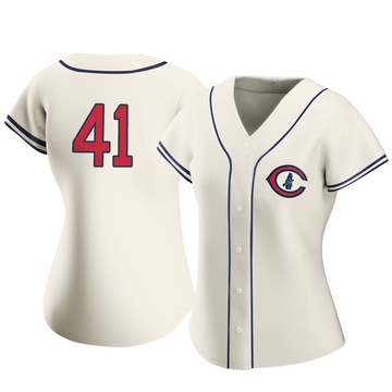 Replica Carlos Santana Women's Chicago Cubs Cream 2022 Field Of Dreams Jersey