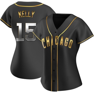 Replica Carson Kelly Women's Chicago Cubs Black Golden Alternate Jersey