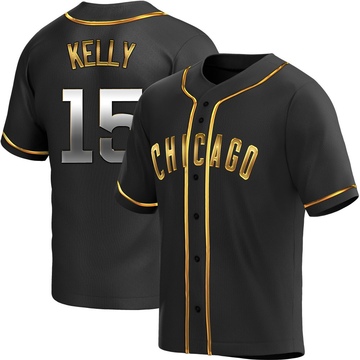 Replica Carson Kelly Youth Chicago Cubs Black Golden Alternate Jersey