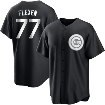 Replica Chris Flexen Youth Chicago Cubs White Black/ Jersey