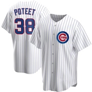 Replica Cody Poteet Men's Chicago Cubs White Home Jersey