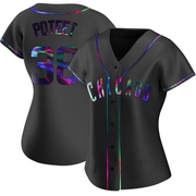 Replica Cody Poteet Women's Chicago Cubs Black Holographic Alternate Jersey