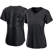Replica Cody Poteet Women's Chicago Cubs Black Pitch Fashion Jersey
