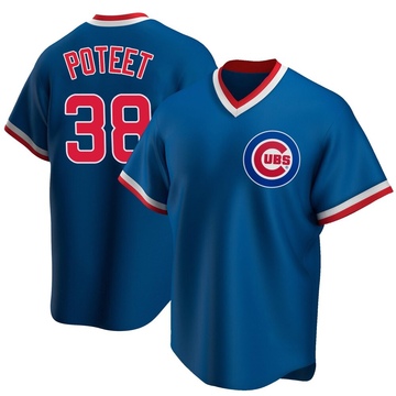 Replica Cody Poteet Youth Chicago Cubs Royal Road Cooperstown Collection Jersey