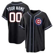 Replica Custom Men's Chicago Cubs Black Fashion Out Jersey