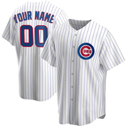 Replica Custom Men's Chicago Cubs White Home Jersey
