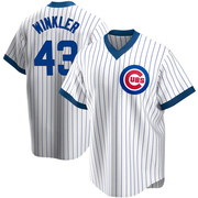 Replica Dan Winkler Men's Chicago Cubs White Home Cooperstown Collection Jersey