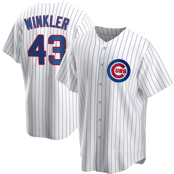 Replica Dan Winkler Men's Chicago Cubs White Home Jersey