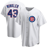 Replica Dan Winkler Youth Chicago Cubs White Home Jersey