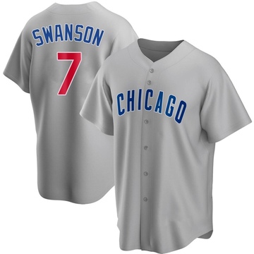 Dansby Swanson #7 Chicago Cubs City Connect Navy Cool Base Jersey. - The  ICT University