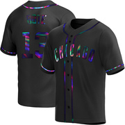 Replica David Bote Youth Chicago Cubs Black Holographic Alternate Jersey