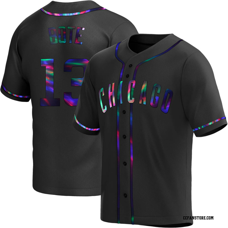 Replica David Bote Youth Chicago Cubs Black Holographic Alternate Jersey