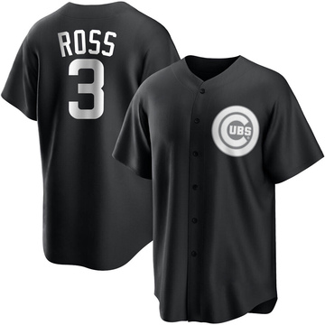 Replica David Ross Men's Chicago Cubs White Black/ Jersey