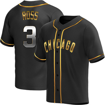 Replica David Ross Youth Chicago Cubs Black Golden Alternate Jersey