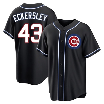Replica Dennis Eckersley Youth Chicago Cubs Black Fashion Out Jersey