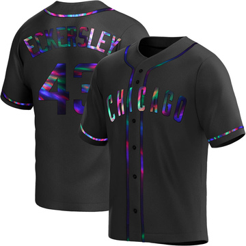 Replica Dennis Eckersley Youth Chicago Cubs Black Holographic Alternate Jersey