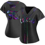 Replica Edwin Rios Women's Chicago Cubs Black Holographic Alternate Jersey