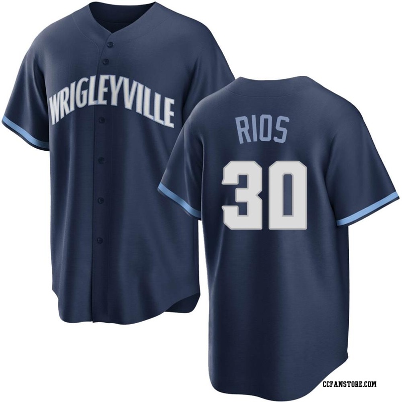 Replica Edwin Rios Youth Chicago Cubs Navy 2021 City Connect Jersey