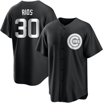 Replica Edwin Rios Youth Chicago Cubs White Black/ Jersey