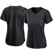 Replica Eric Hosmer Women's Chicago Cubs Black Pitch Fashion Jersey