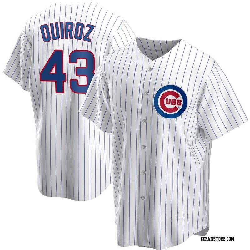 Replica Esteban Quiroz Men's Chicago Cubs White Home Jersey