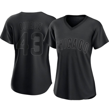 Replica Esteban Quiroz Women's Chicago Cubs Black Pitch Fashion Jersey