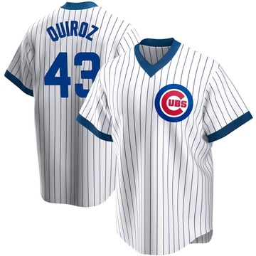Replica Esteban Quiroz Youth Chicago Cubs White Home Cooperstown Collection Jersey