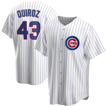Replica Esteban Quiroz Youth Chicago Cubs White Home Jersey