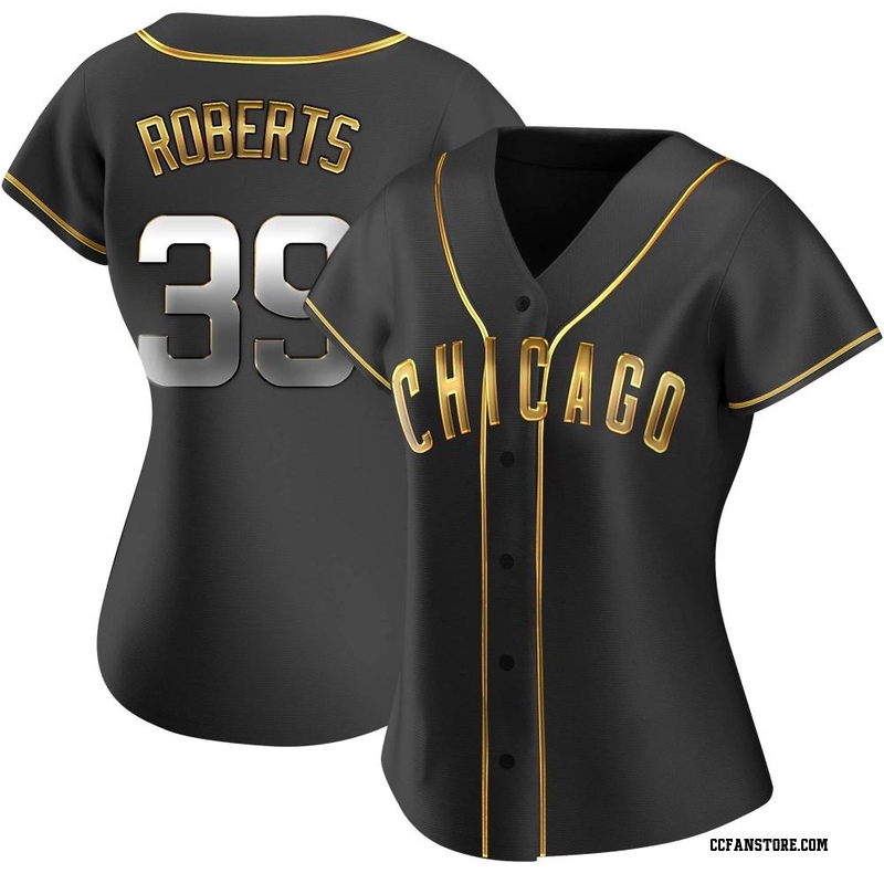 Replica Ethan Roberts Women's Chicago Cubs Black Golden Alternate Jersey