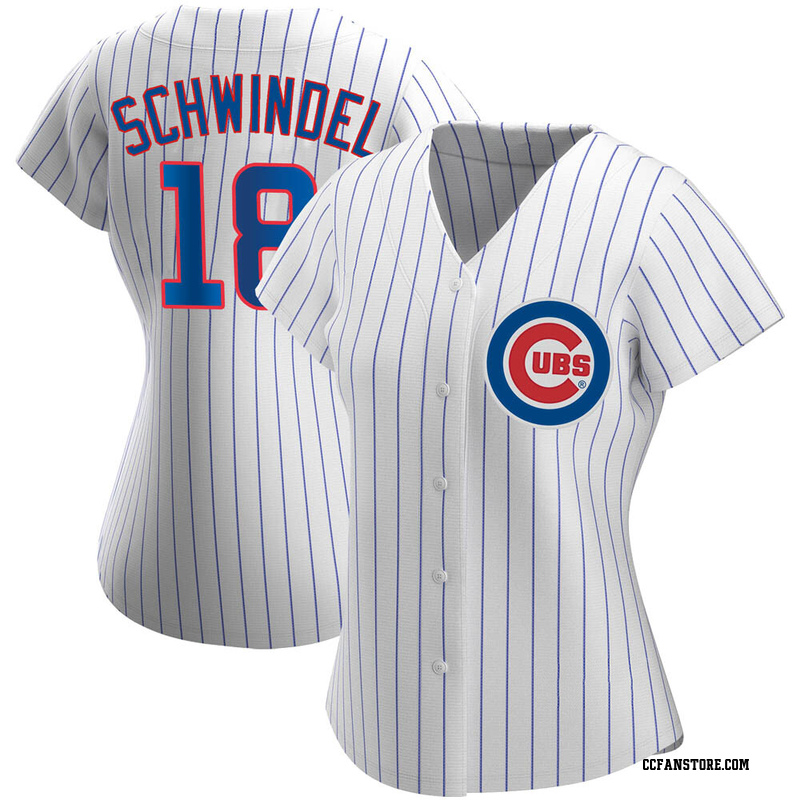 Replica Frank Schwindel Women's Chicago Cubs White Home Jersey