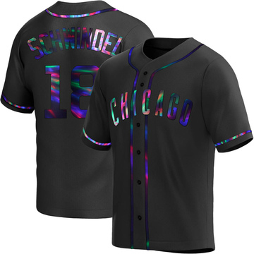 Replica Frank Schwindel Youth Chicago Cubs Black Holographic Alternate Jersey