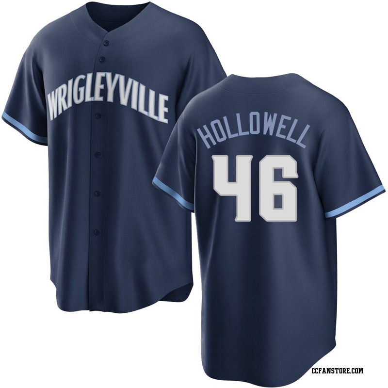 Replica Gavin Hollowell Youth Chicago Cubs Navy 2021 City Connect Jersey